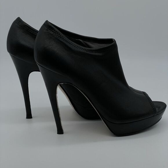 Via Spiga Elvis Stretch Leather Designer Ankle Boots Women's US 8 Black Comfort - Picture 13 of 16